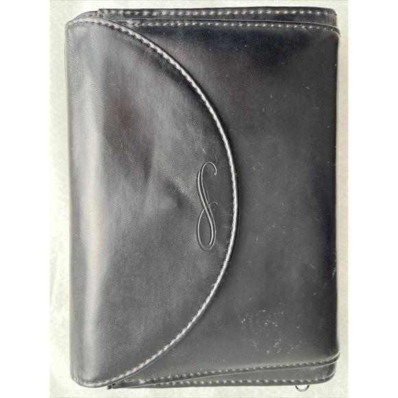 Day Runner Regency Planner Zip Around + Full Wallet Black 1999 Inserts Vintage - Picture 1 of 13